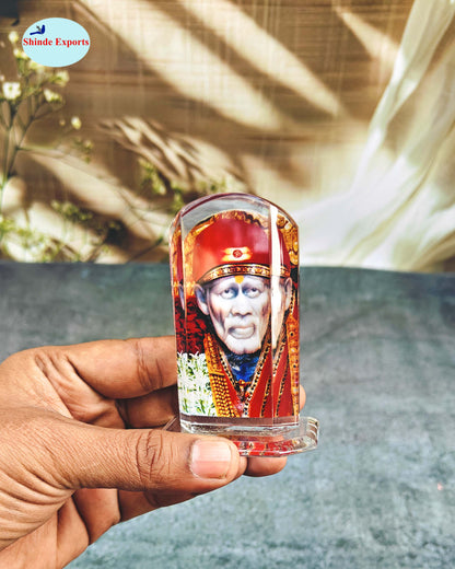 SHINDE EXPORTS shirdi Sai Baba car Dashboard Idol Cum Desk Stand 3.5 inches