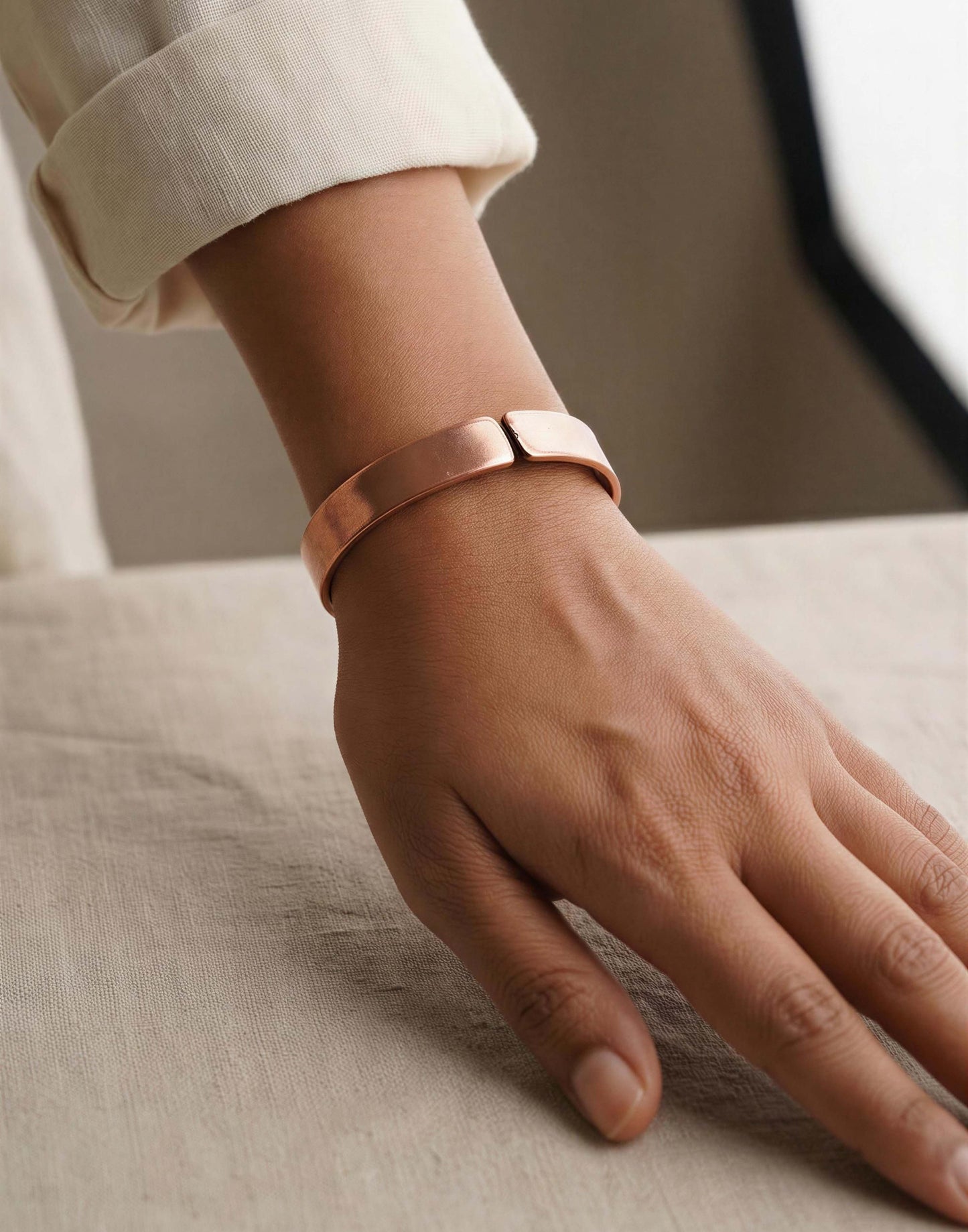 SHINDE EXPORTS handcrafted pure copper bangle bracelets for women men kada 12mm wide cuff 70gms