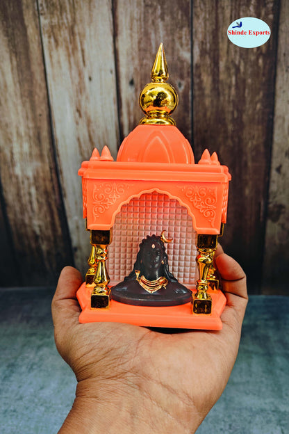 SHINDE EXPORTS Ganesha and Adiyogi Temple for car Dashboard Stand 6 inches