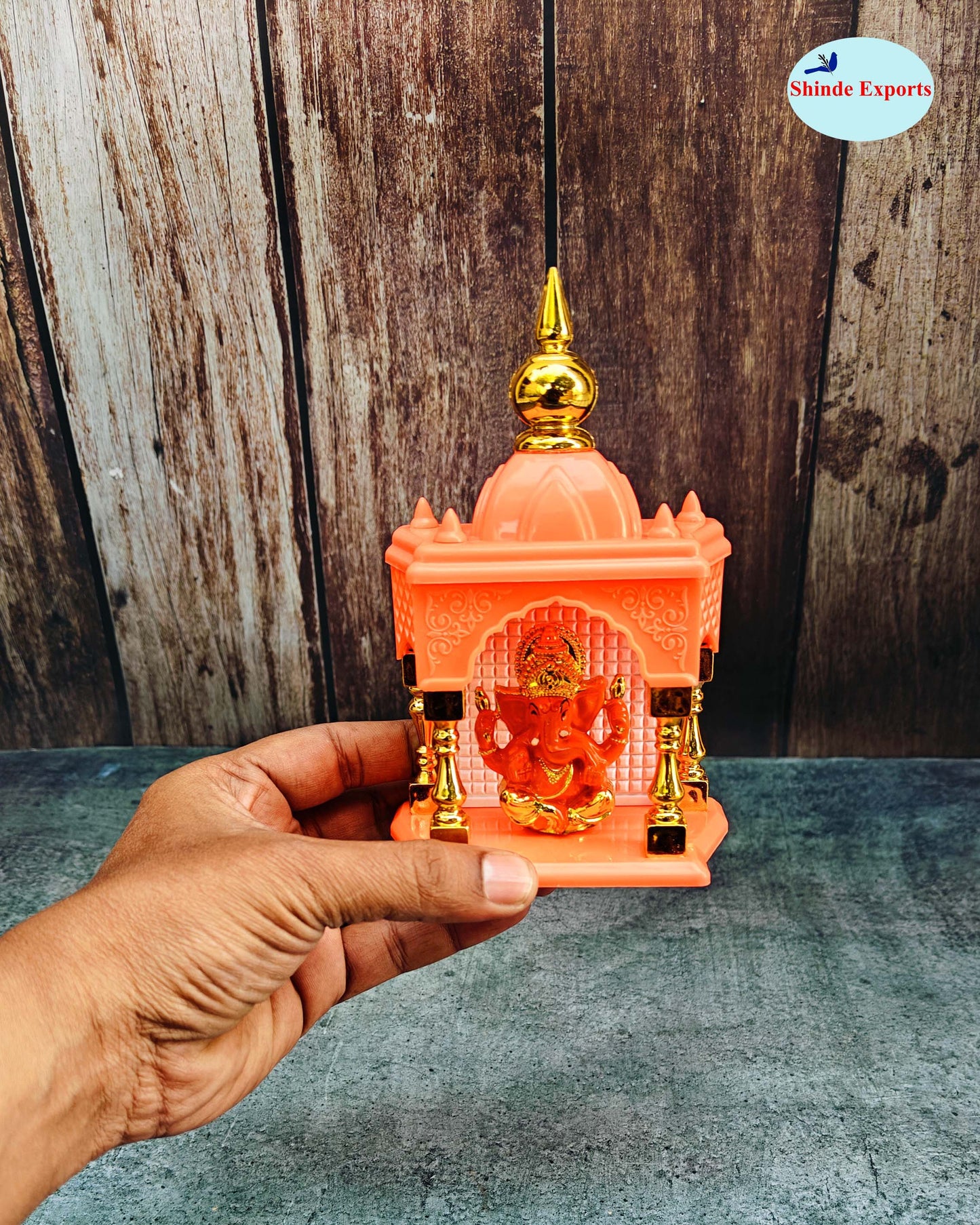 SHINDE EXPORTS Ganesha and Adiyogi Temple for car Dashboard Stand 6 inches