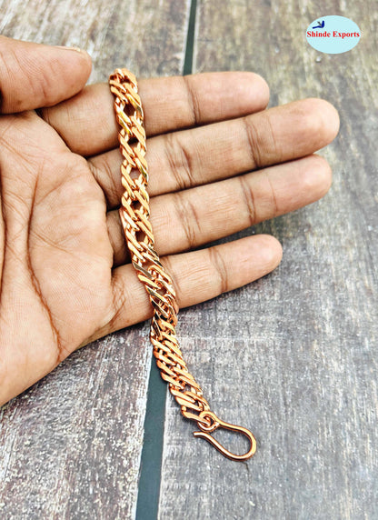 SHINDE EXPORTS Pure Copper Link Chain  Bracelet for Men
