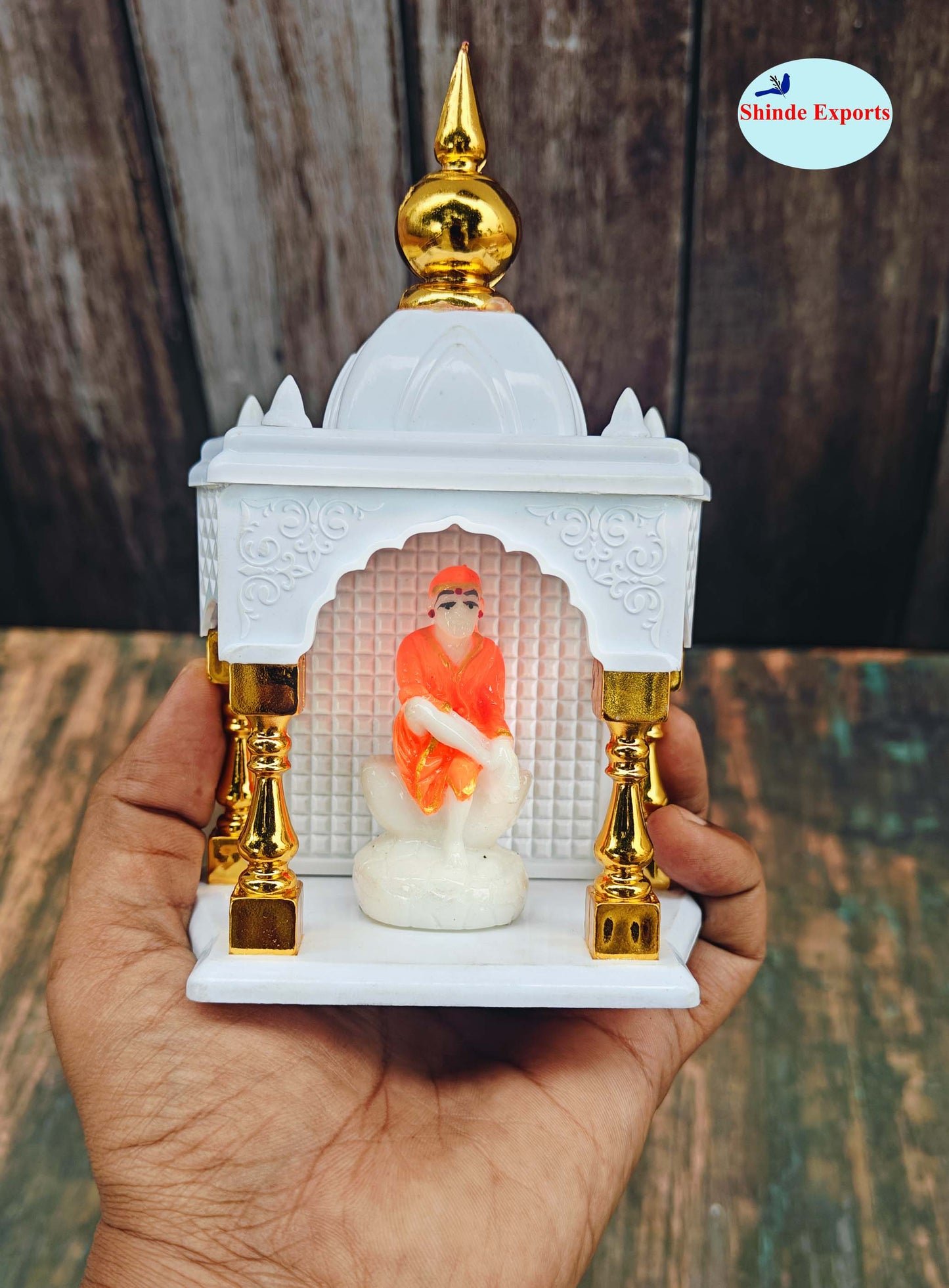 SHINDE EXPORTS Temple for car Dashboard Stand 6 inches