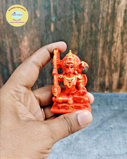 SHINDE EXPORTS small size marble hanuman idol murti for car dashboard home puja