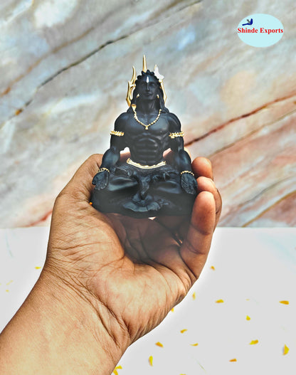 SHINDE EXPORTS Shiva Bholenath mahadev shankar bhagwan ki Marble murti for car Dashboard Home Pooja