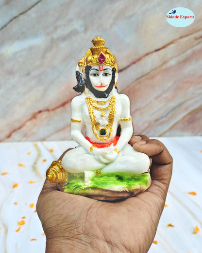 SHINDE EXPORTS Small Size Marble Hanuman Idol murti for car Dashboard Home puja
