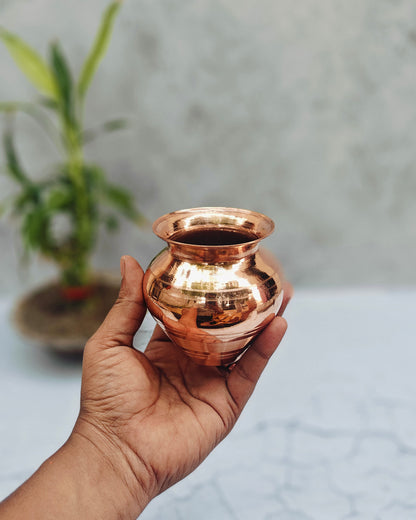SHINDE EXPORTS Small Size Copper tamba lota Kalash for puja Drinking Water Pooja