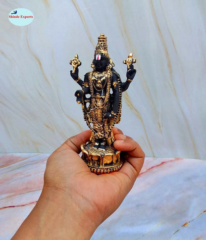 SHINDE EXPORTS Govinda Idol for car Dashboard/Balaji murti for car/tirupati Balaji murti/Balaji Statue for Pooja Room