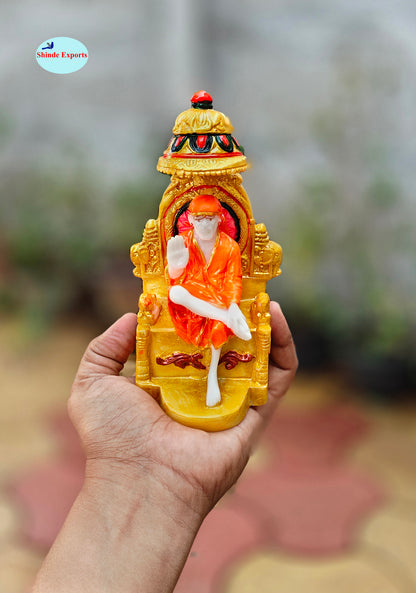 SHINDE EXPORTS shirdi saibaba Marble Idol Statue murti Home Murty for car