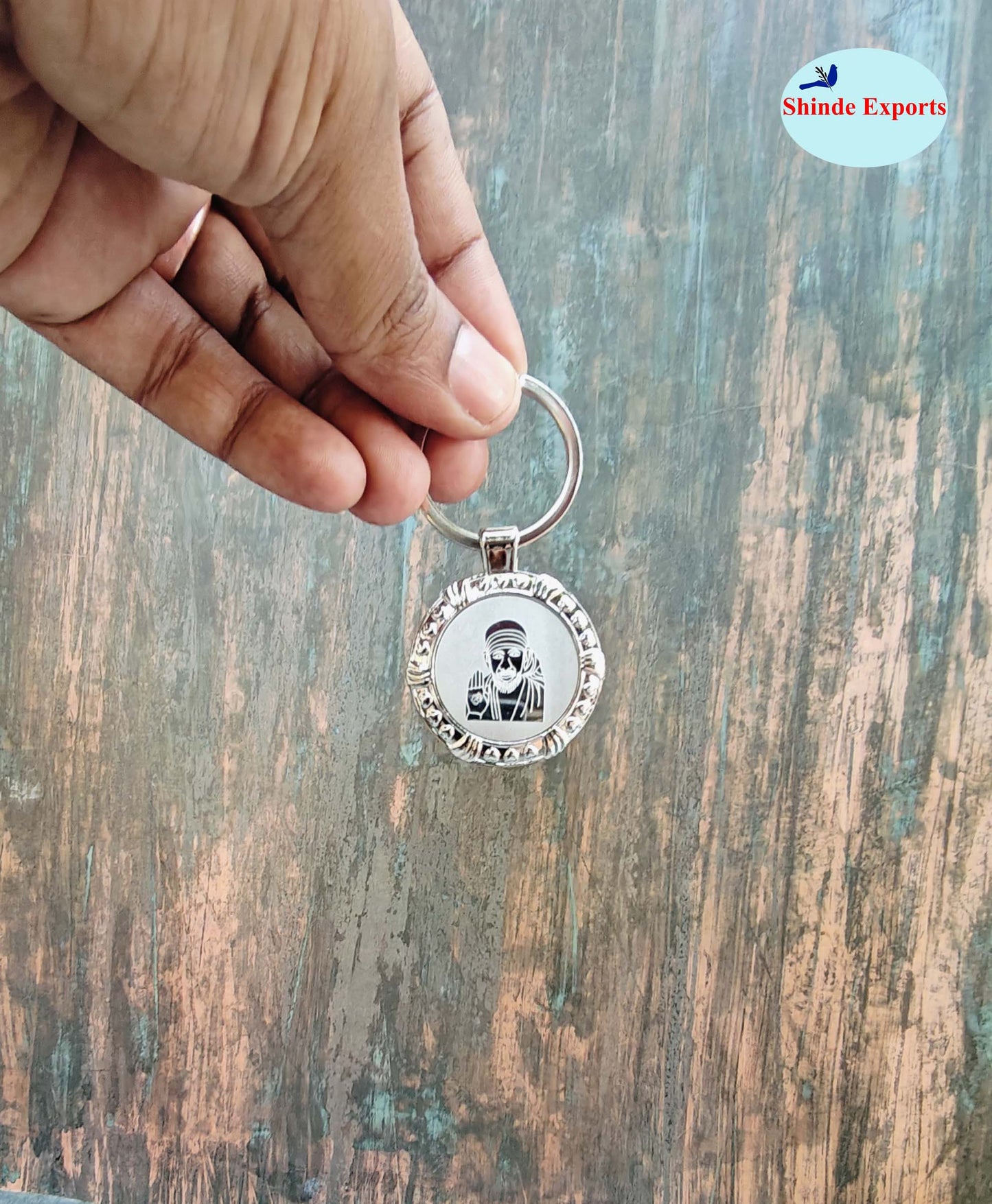 SHINDE EXPORTS shirdi saibaba keychain/key chain for bike, car