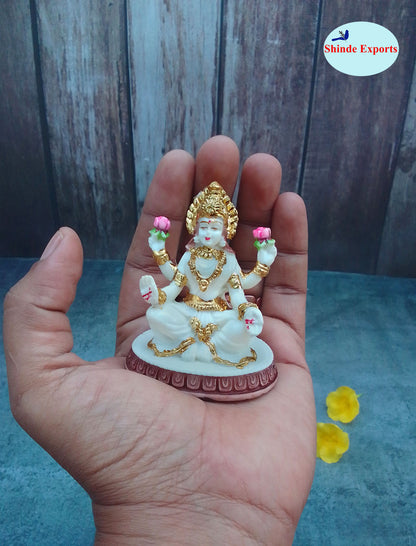 SHINDE EXPORTS Goddess laxmi Devi Marble murti Lakshmi Statue Idol for Home Pooja