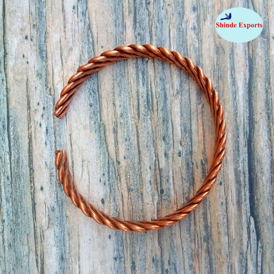 SHINDE EXPORTS pure copper kada bracelet for men women original light weight