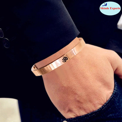 SHINDE EXPORTS pure copper kada for men bracelet for men pure jay shri ram bracelet and Om coper braceletr