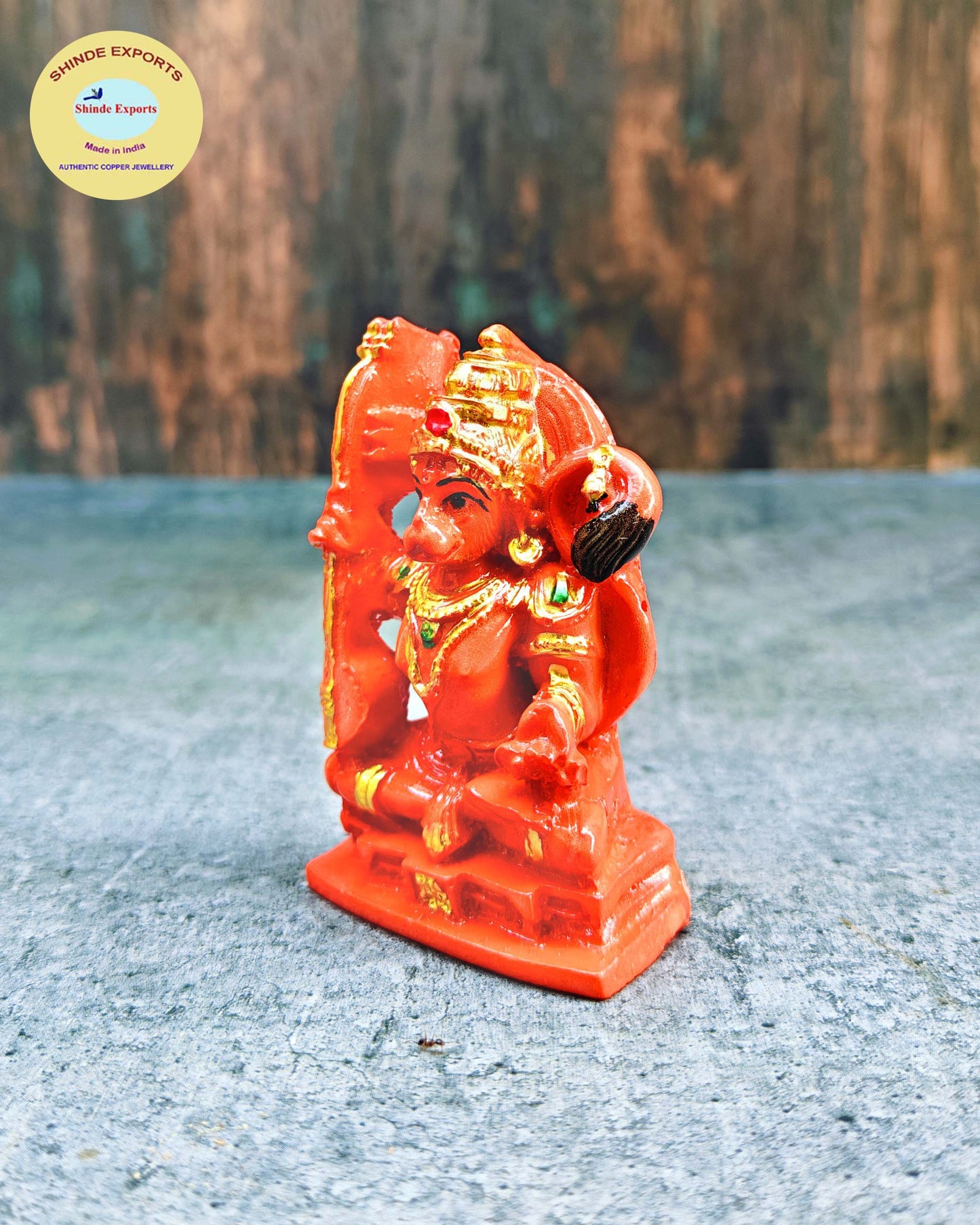 SHINDE EXPORTS small size marble hanuman idol murti for car dashboard home puja