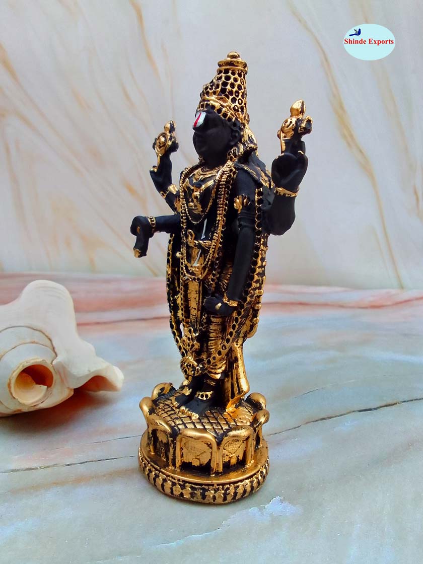 SHINDE EXPORTS Govinda Idol for car Dashboard/Balaji murti for car/tirupati Balaji murti/Balaji Statue for Pooja Room