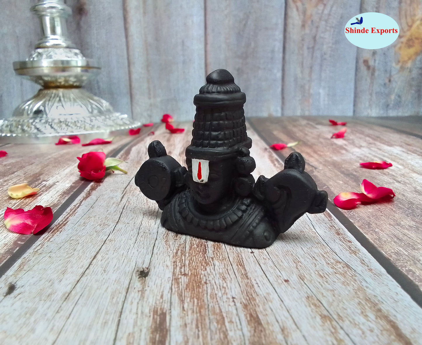 SHINDE EXPORTS Govinda Idol for car Dashboard/Balaji murti for car/tirupati Balaji murti/Balaji Statue for Pooja Room