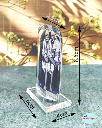 SHINDE EXPORTS shirdi Sai Baba car Dashboard Idol Cum Desk Stand 3.5 inches