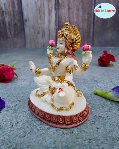 SHINDE EXPORTS Goddess laxmi Devi Marble murti Lakshmi Statue Idol for Home Pooja