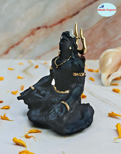 SHINDE EXPORTS Shiva Bholenath mahadev shankar bhagwan ki Marble murti for car Dashboard Home Pooja