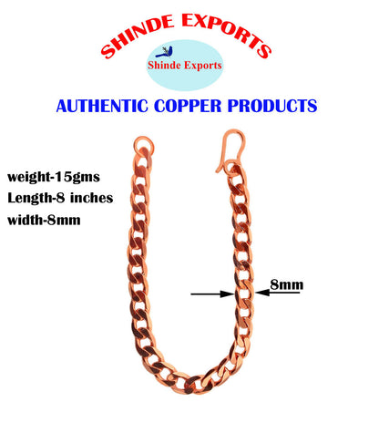 SHINDE EXPORTS Pure Copper Link Chain  Bracelet for Men