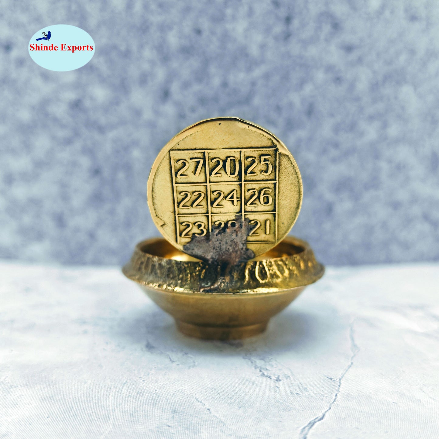 SHINDE EXPORTS Shirdi Saibaba Figure Golden Brass Diya for puja for Home Decor
