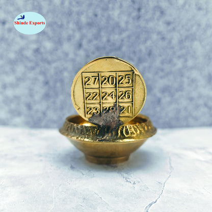 SHINDE EXPORTS Shirdi Saibaba Figure Golden Brass Diya for puja for Home Decor