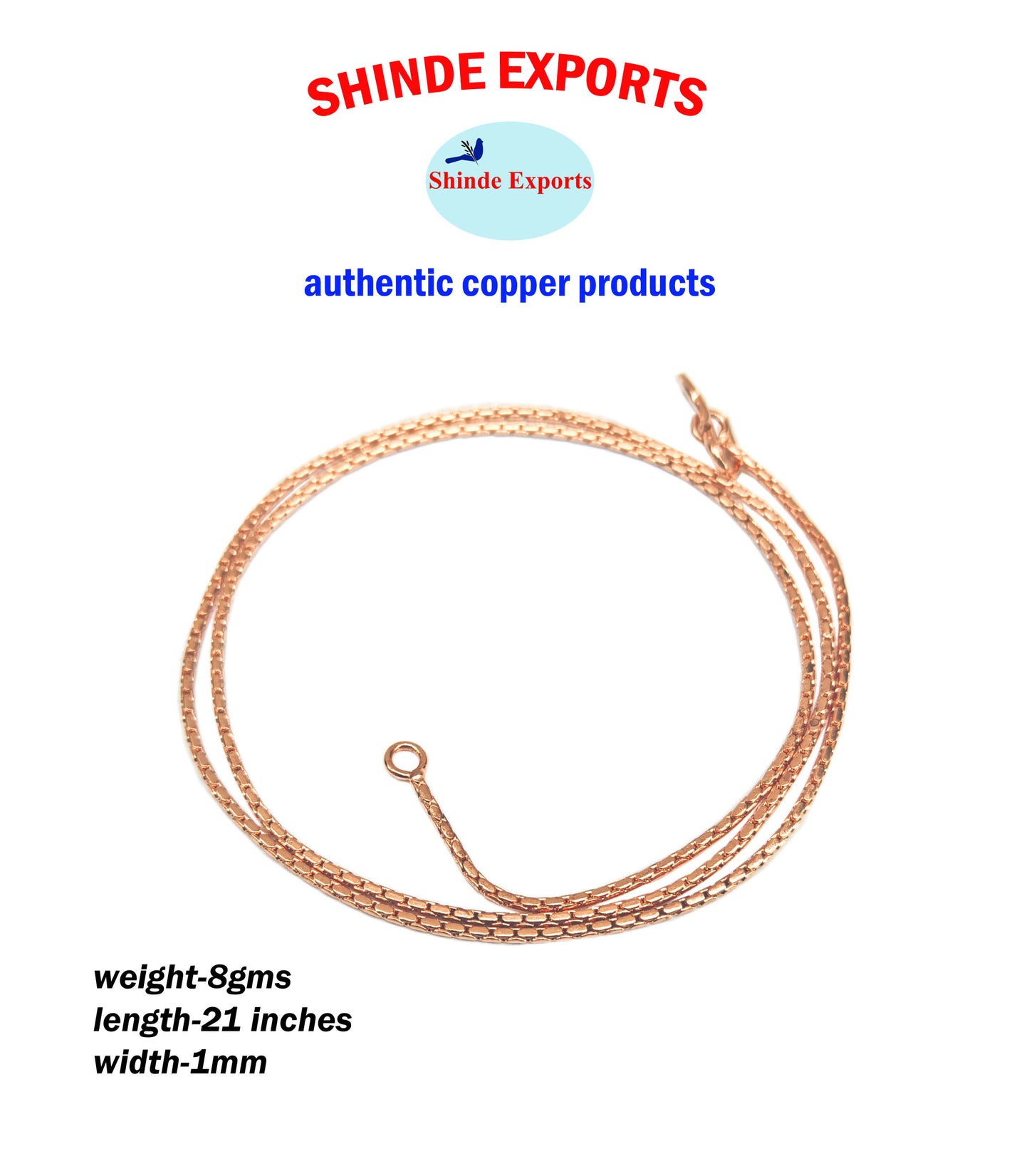 SHINDE EXPORTS pure copper necklace hasli neck chain for women (Design 6)
