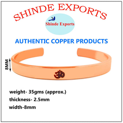 SHINDE EXPORTS pure copper kada for men bracelet for men pure jay shri ram bracelet and Om coper braceletr