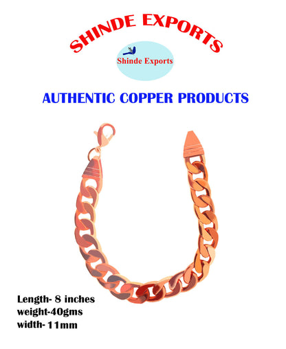 SHINDE EXPORTS Pure Copper Link Chain  Bracelet for Men