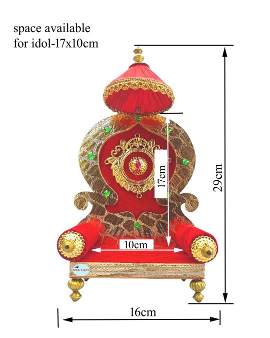 SHINDE EXPORTS wooden singhasan for god laddu gopal big size 11 inches laxmi ganesh puja throne
