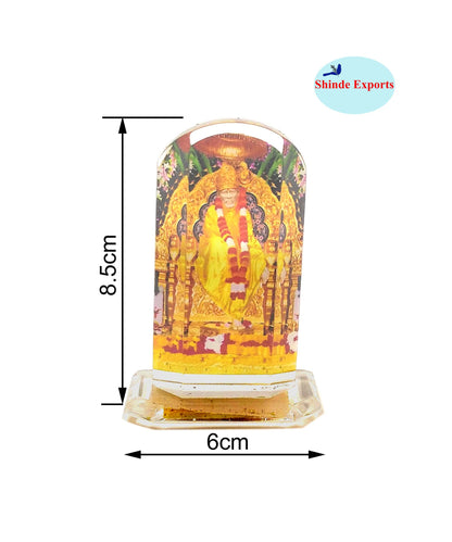 SHINDE EXPORTS shirdi Sai Baba car Dashboard Idol Cum Desk Stand 3.5 inches
