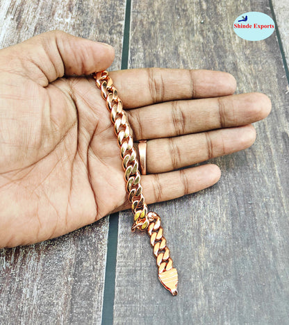 SHINDE EXPORTS Pure Copper Link Chain  Bracelet for Men