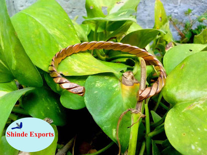 SHINDE EXPORTS Pure Copper Adjustable Kada Bracelet for Men & Women| Magnetic Copper Healing Hand Cuff/Bangle Kada for Unisex Adult