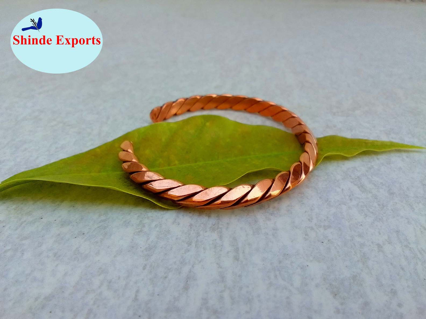 SHINDE EXPORTS Pure Copper Adjustable Kada Bracelet for Men & Women| Magnetic Copper Healing Hand Cuff/Bangle Kada for Unisex Adult