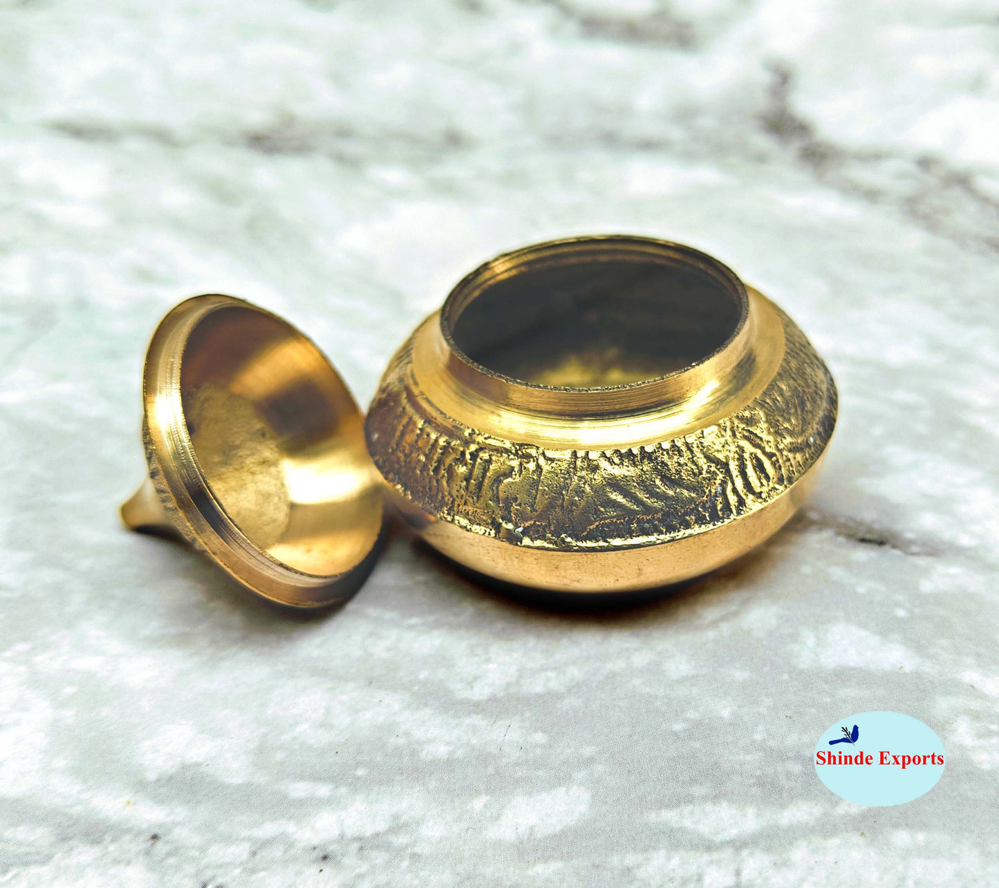 SHINDE EXPORTS brass sindur dani dibbi sindoor box dabbi for women