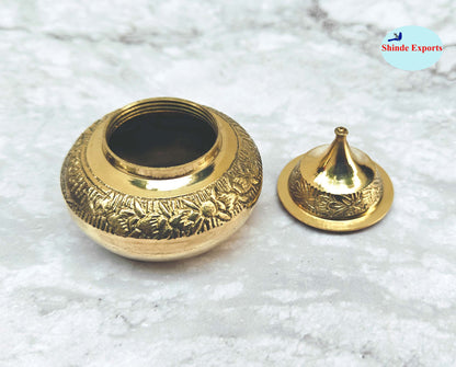 SHINDE EXPORTS brass sindur dani dibbi sindoor box dabbi for women