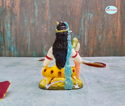 SHINDE EXPORTS Shiva Bholenath mahadev shankar bhagwan ki Marble murti for car Dashboard Home Pooja