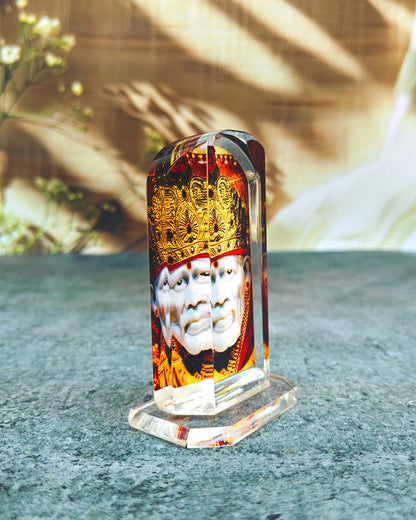 SHINDE EXPORTS shirdi Sai Baba car Dashboard Idol Cum Desk Stand 3.5 inches