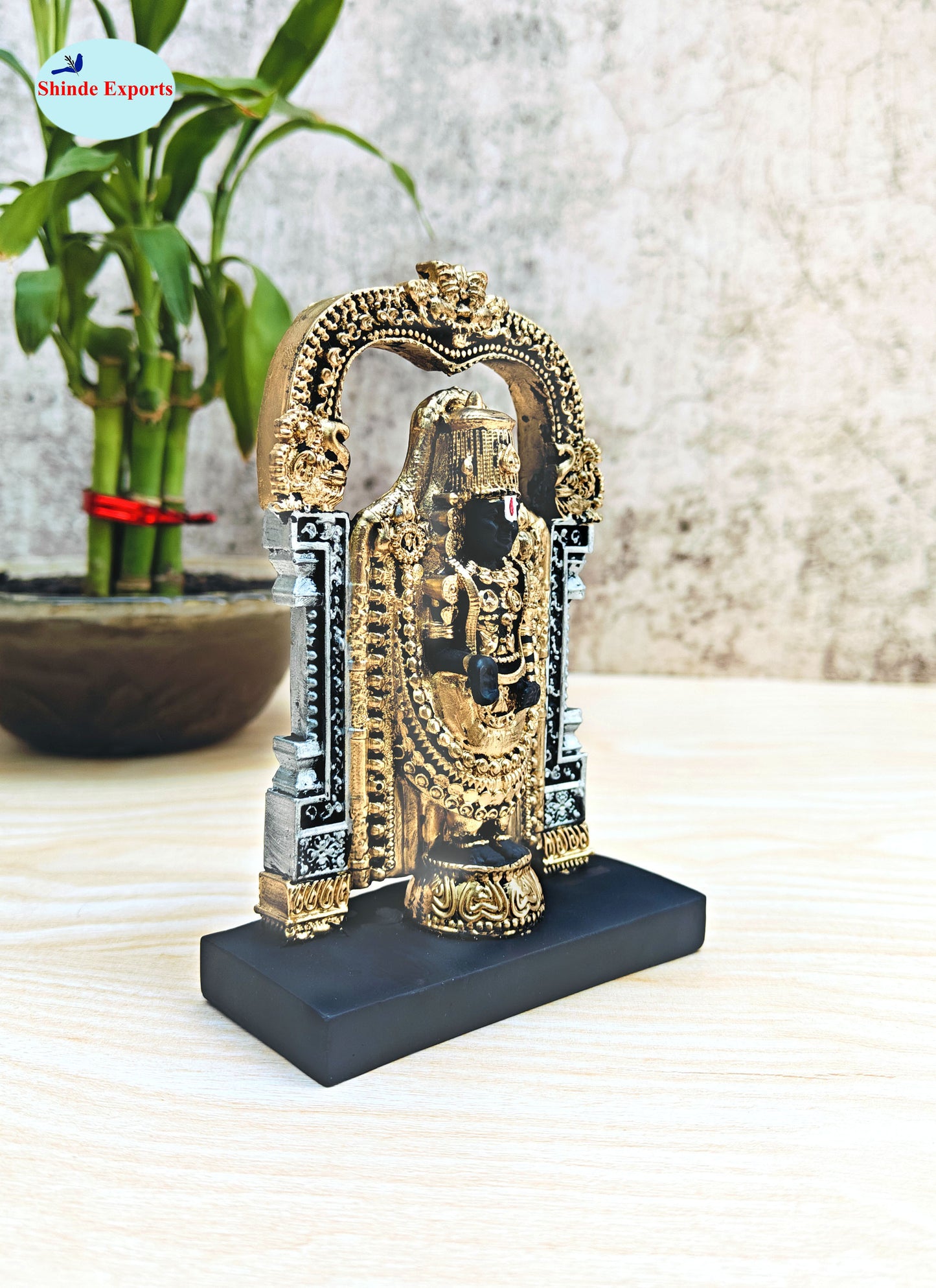SHINDE EXPORTS Govinda Idol for car Dashboard/Balaji murti for car/tirupati Balaji murti/Balaji Statue for Pooja Room