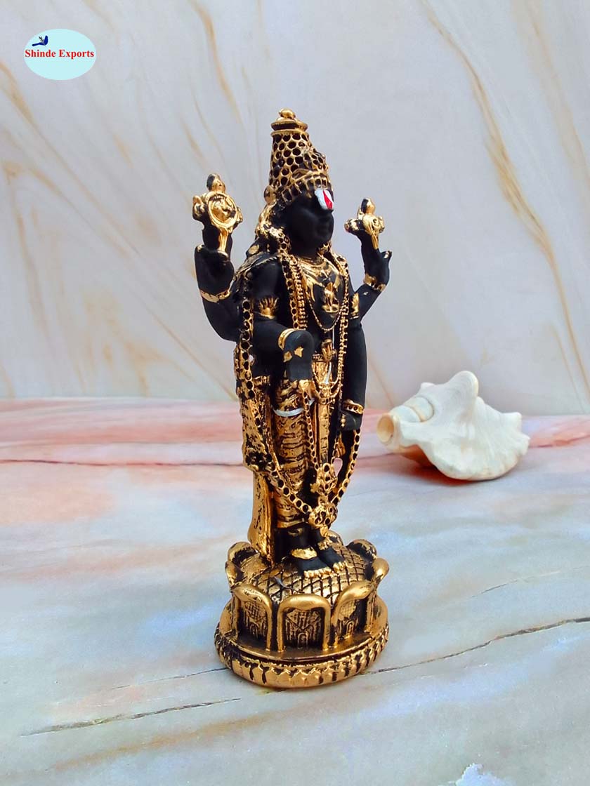 SHINDE EXPORTS Govinda Idol for car Dashboard/Balaji murti for car/tirupati Balaji murti/Balaji Statue for Pooja Room
