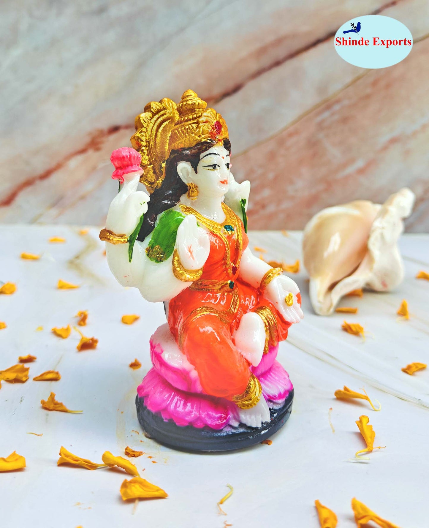 SHINDE EXPORTS Goddess laxmi Devi Marble murti Lakshmi Statue Idol for Home Pooja