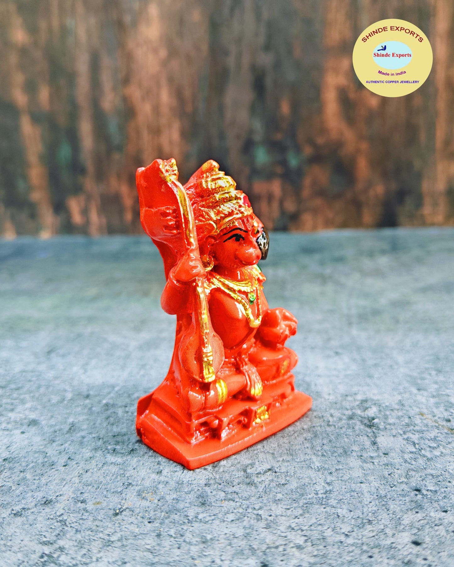 SHINDE EXPORTS small size marble hanuman idol murti for car dashboard home puja
