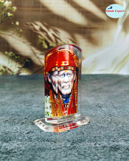 SHINDE EXPORTS shirdi Sai Baba car Dashboard Idol Cum Desk Stand 3.5 inches