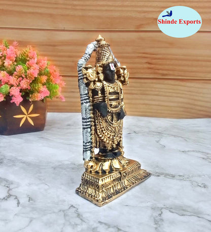 SHINDE EXPORTS Govinda Idol for car Dashboard/Balaji murti for car/tirupati Balaji murti/Balaji Statue for Pooja Room