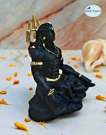 SHINDE EXPORTS Shiva Bholenath mahadev shankar bhagwan ki Marble murti for car Dashboard Home Pooja