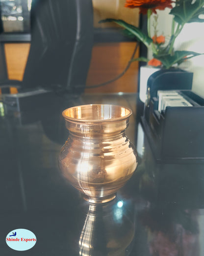 SHINDE EXPORTS Small Size Copper tamba lota Kalash for puja Drinking Water Pooja
