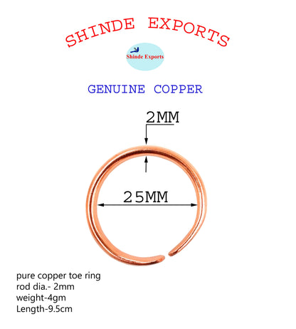 SHINDE EXPORTS copper toe thumb ring for men and women pure original