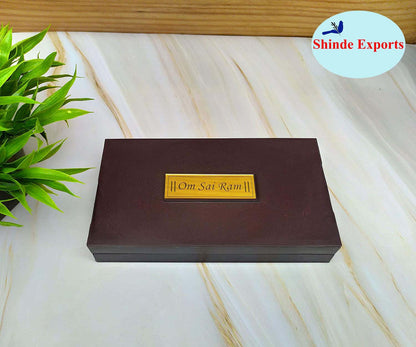 SHINDE EXPORTS Shirdi Sai Baba Decorative Photo Frame box with Charan Paduka for God Pooja and Gift.