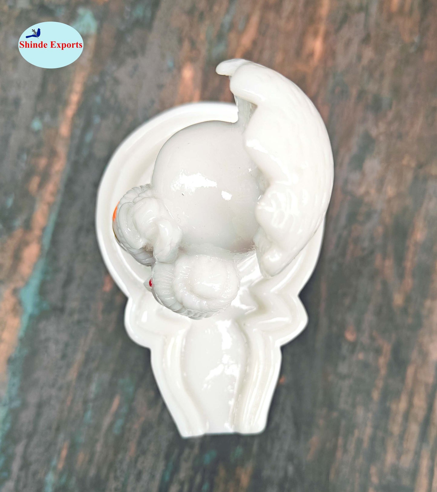 SHINDE EXPORTS marble shivling idol with shiva parvati parivar for home puja car dashboard gift