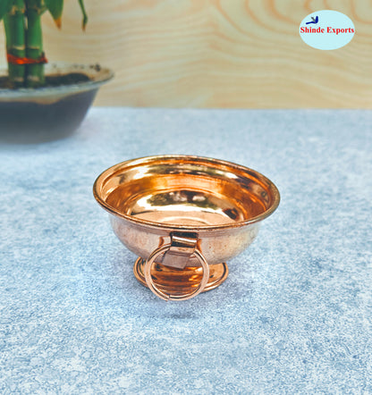 SHINDE EXPORTS Small Pure Copper puja Pot tamba Kalash Decorative panchamrutham Bowl for gangajal Water Vessel for Home Pooja