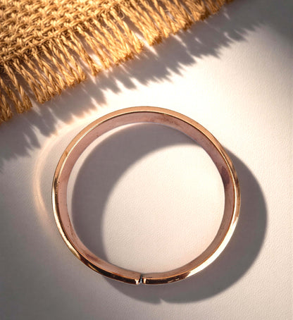 SHINDE EXPORTS handcrafted pure copper bangle bracelets for women men kada 12mm wide cuff 70gms